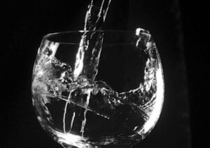 Glass of mineral water