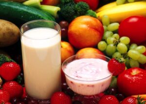 Dairy products and fruit