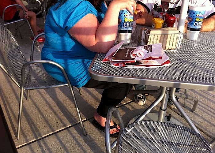 Übergewichtige Person Übergewicht