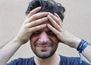 Mann unter Stress