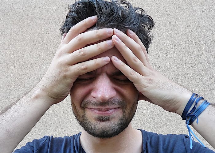 Stress und Hektik Mann unter Stress