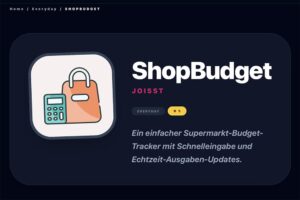 Kostenlose Supermarkt-Budget-Tracker App